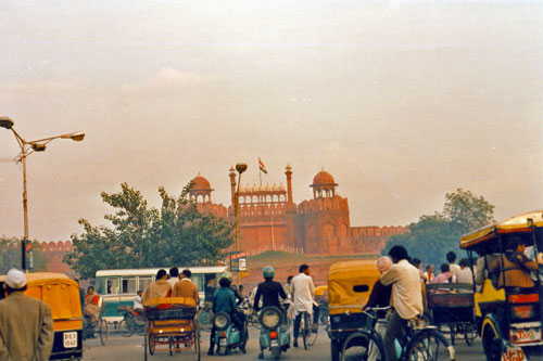Blick aufs Rote Fort Delhi