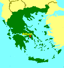 Griechenland Karte mit Athen