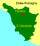Italienkarte Karte mit San  Vincenzo