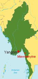 Myanmar Karte mit Mawlamyine