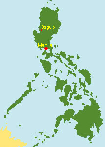 Philippinen Karte mit Baguio
