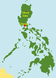 Philippinen Karte mit Mountdata