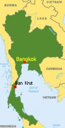 Thailand Karte mit Ban Krut