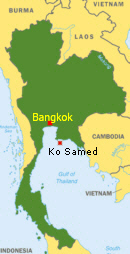 Thailand Karte mit Koh Samed