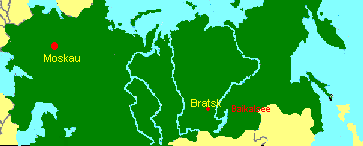 UdSSR Karte mit Bratsku