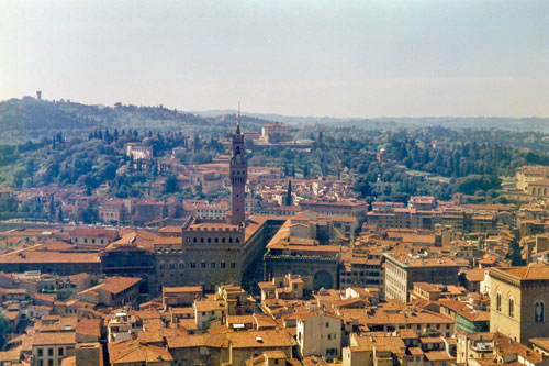 Blick von der Kuppel auf Florenz