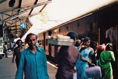 Auf dem Bahnhof in Trichy