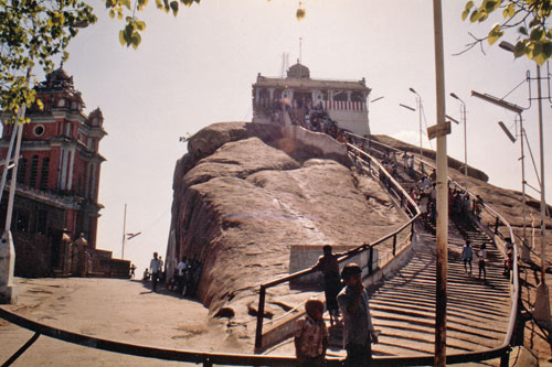 Aufstieg Felsentempel in Trichy