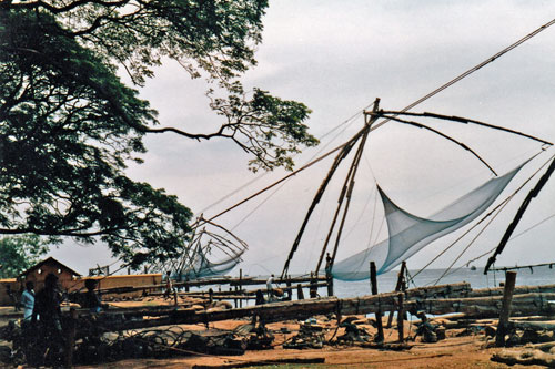 Chinesische Fischernetze in Cochin