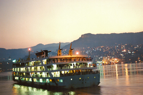 Abendstimmung auf dem Yangtse