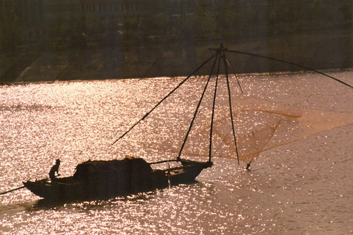 Fischer auf dem Yangtse