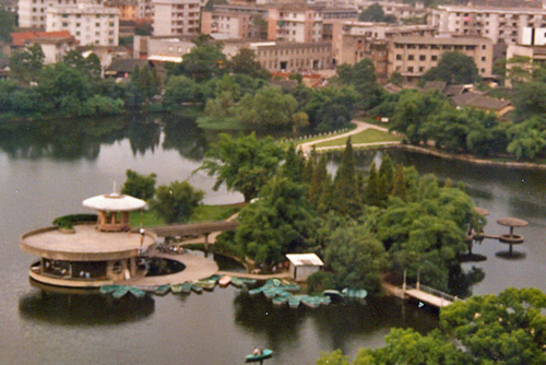 Blick vom Hotel auf Guilin