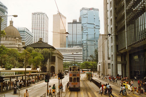 Des Voeux Road mit Legislative Council Gebude Central District