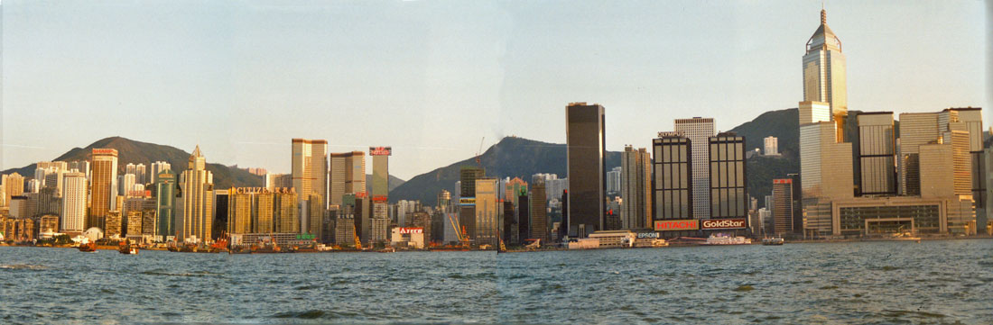 Abendstimmung der Skyline Hongkong
