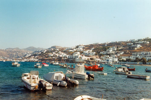 am Hafen von Mykonos