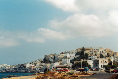 Blick auf die Altstadt in Naxos Stadt