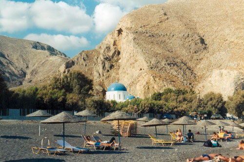 Perissa auf Santorin