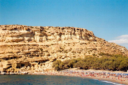 Matala Blick auf die Hhlen