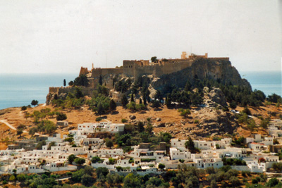 Blick auf Lindos