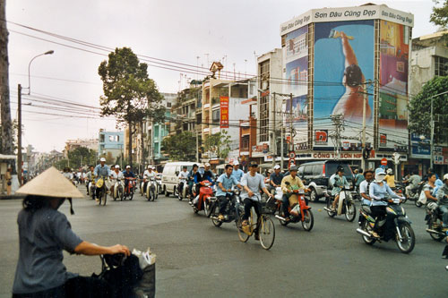 Strassenverkehr in Saigon