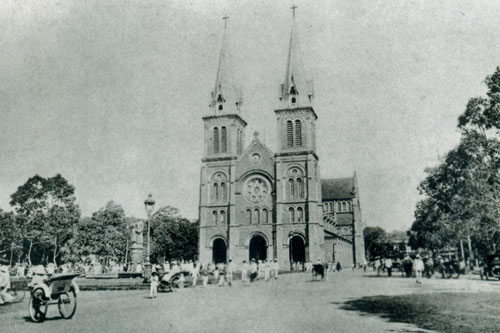 alte Postkarte der Kathedrale Notre Dame