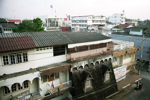 Blick aus dem Hotelfenster in Chiang Rai