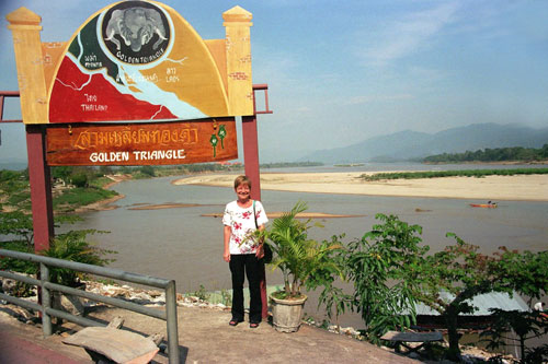 Touristenfoto am Goldenen Dreieck