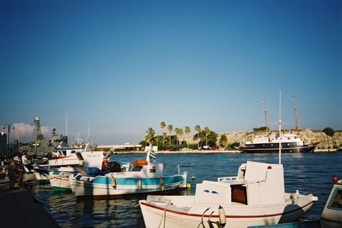 am alten Hafen in Kos Stadt