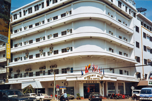 Blick vom Balkon des Asia Hotels in Phnom Penh