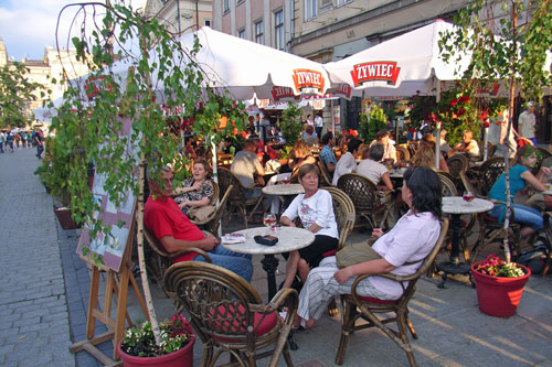 Pause auf dem Marktplatz