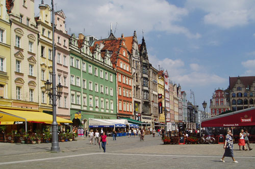 am Rynek in Breslau