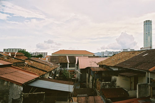 Blick aus dem Hotelfenster in Georgetown