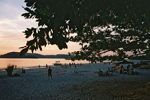 Abendstimmung in Pantai Cenang