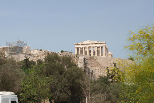 Blick auf die Akropolis