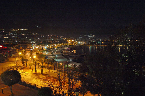 Blick vom Balkon am Abend