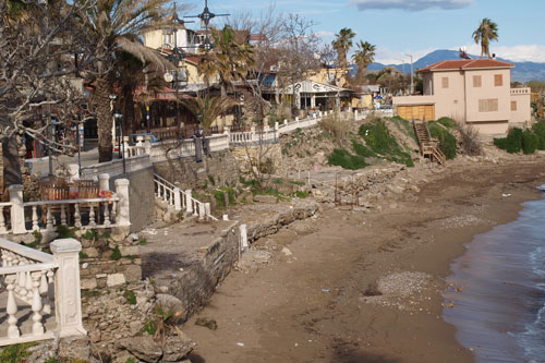 der Strand in Side in der Nicht-Saison