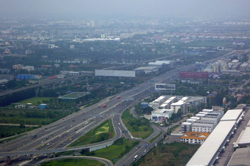 Anflug auf Bangkok Suvarnabhumi