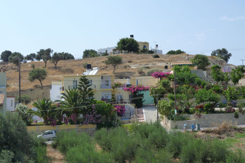 Blick von unserem Balkon in Pitsidia