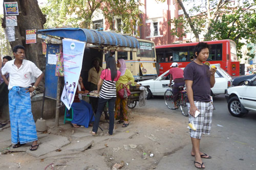 Strasseneindruck in Yangon