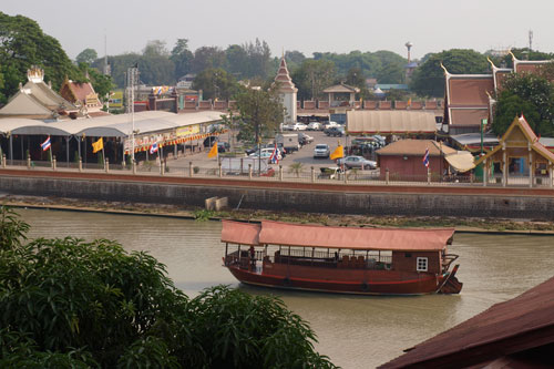 Blick vom Balkon des Hotels in Ayutthaya