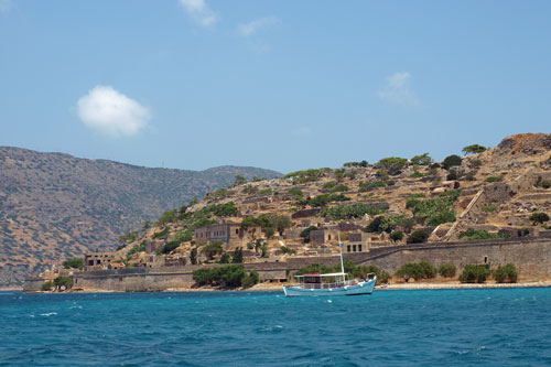 Blick vom Boot auf Spinalonga