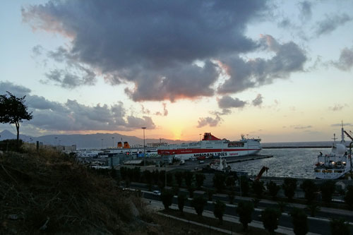 Abendstimmung am Hafen von  Iraklion