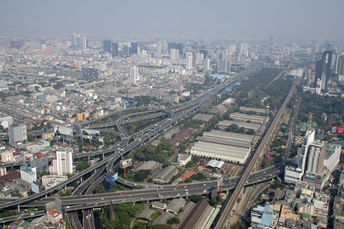 Ausblick vom Baiyoke 2 Tower nach Osten
