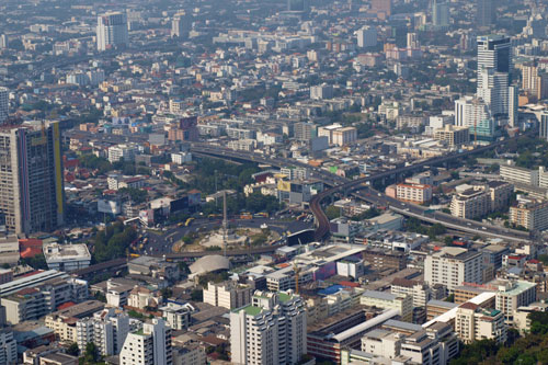 Ausblick vom Baiyoke 2 Tower nach Norden