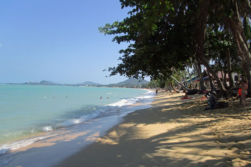 der Strand von Maenam Richtung Sdosten nach Bophut