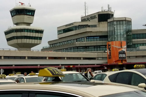 in Tegel angekommen