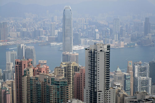 Blick auf Hongkong vom Peak Tower
