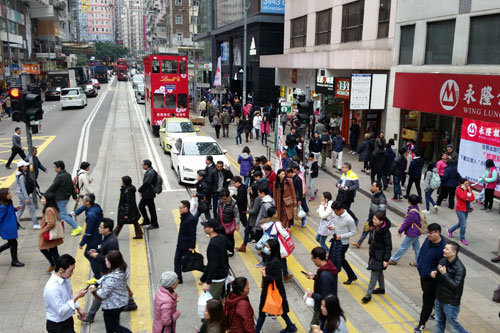 Straenbahnfahrt -> Causeway Bay (Johnston Road)