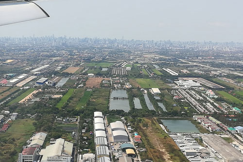 Anflug auf Bangkok