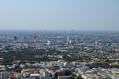 Ausblick vom Baiyoke nach Westen